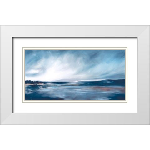 Island Light White Modern Wood Framed Art Print with Double Matting by Parent, Joanne