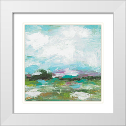 Sanctuary White Modern Wood Framed Art Print with Double Matting by Pasion, Wani