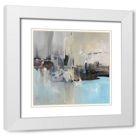 Mystic Harbour White Modern Wood Framed Art Print with Double Matting by Jackson, Victoria