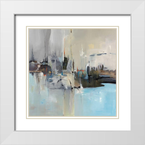 Mystic Harbour White Modern Wood Framed Art Print with Double Matting by Jackson, Victoria