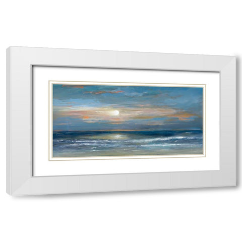 Soleil White Modern Wood Framed Art Print with Double Matting by Kadmiri, Aziz