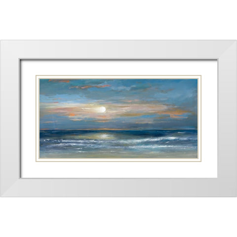 Soleil White Modern Wood Framed Art Print with Double Matting by Kadmiri, Aziz