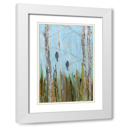 Les Canaris I White Modern Wood Framed Art Print with Double Matting by Kadmiri, Aziz