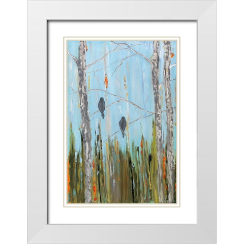 Les Canaris I White Modern Wood Framed Art Print with Double Matting by Kadmiri, Aziz