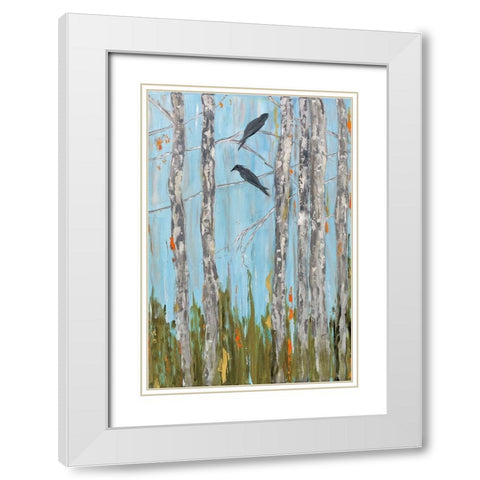 Les Canaris II White Modern Wood Framed Art Print with Double Matting by Kadmiri, Aziz