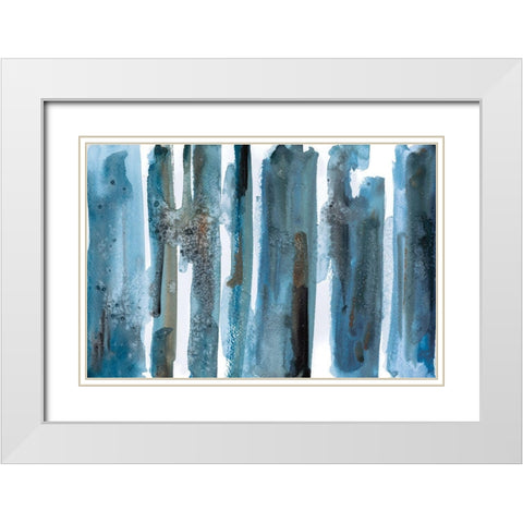 Have You Ever Had It Blue White Modern Wood Framed Art Print with Double Matting by Pasion, Wani