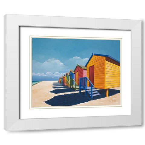 Before the Crowd White Modern Wood Framed Art Print with Double Matting by Peters, Ron