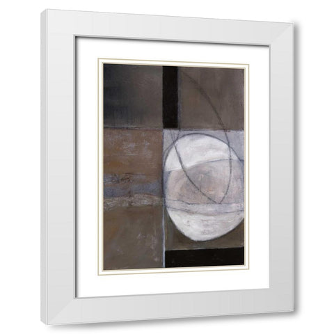 Circular Motion II White Modern Wood Framed Art Print with Double Matting by Perkins, Sharon