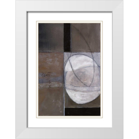 Circular Motion II White Modern Wood Framed Art Print with Double Matting by Perkins, Sharon