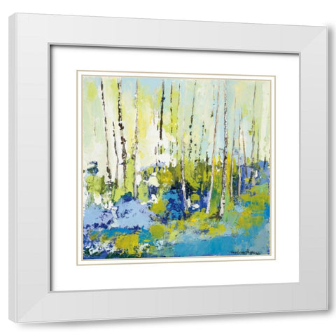 Summer Series I White Modern Wood Framed Art Print with Double Matting by Pristas, Tracy Lynn