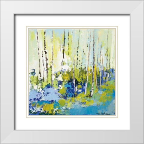 Summer Series I White Modern Wood Framed Art Print with Double Matting by Pristas, Tracy Lynn