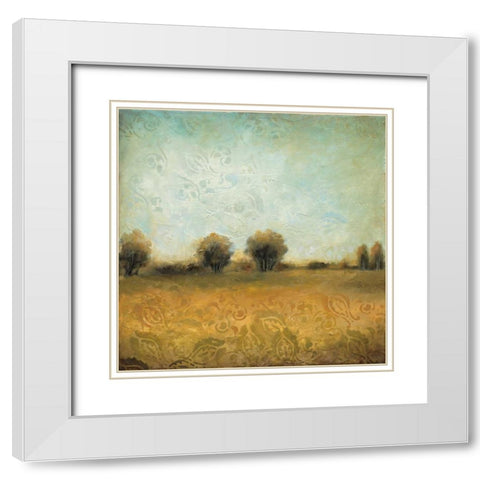 Summer Evening II White Modern Wood Framed Art Print with Double Matting by Pasion, Wani