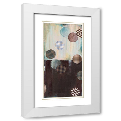 Graysons Patches II White Modern Wood Framed Art Print with Double Matting by Pasion, Wani