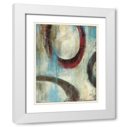 Graysons Loops II White Modern Wood Framed Art Print with Double Matting by Pasion, Wani