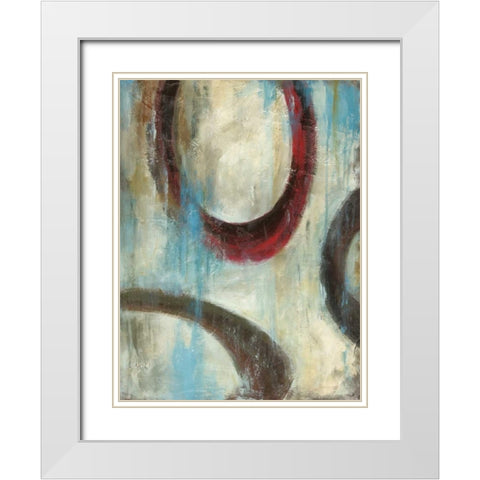 Graysons Loops II White Modern Wood Framed Art Print with Double Matting by Pasion, Wani