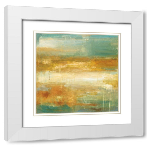 Golden Possibilities White Modern Wood Framed Art Print with Double Matting by Pasion, Wani