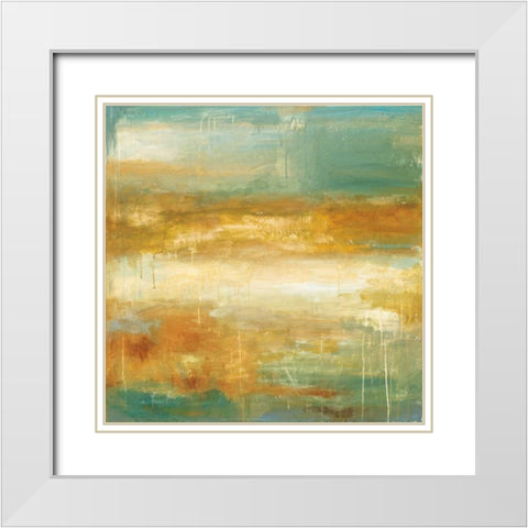 Golden Possibilities White Modern Wood Framed Art Print with Double Matting by Pasion, Wani