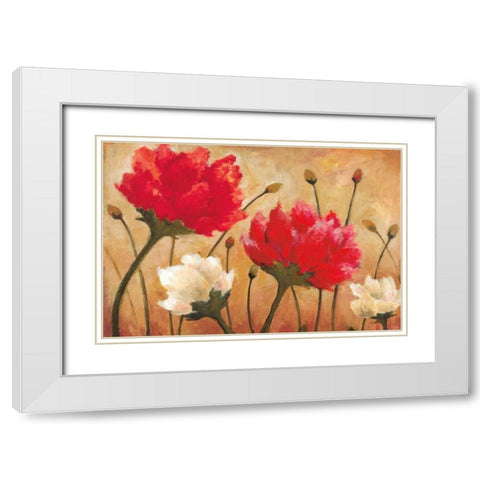 Dance White Modern Wood Framed Art Print with Double Matting by Pasion, Wani