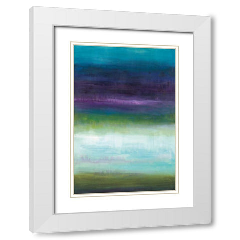 Midnight Mulberry  White Modern Wood Framed Art Print with Double Matting by Pasion, Wani