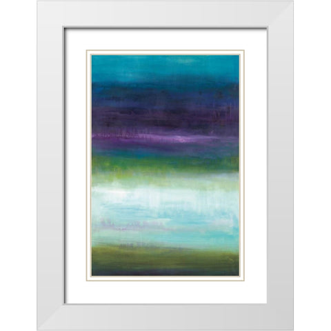 Midnight Mulberry  White Modern Wood Framed Art Print with Double Matting by Pasion, Wani
