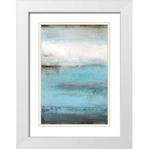 Beyond The Sea White Modern Wood Framed Art Print with Double Matting by Pasion, Wani
