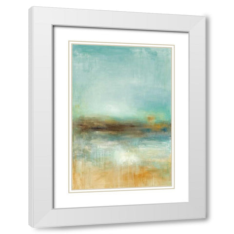 Let The Summer Sun Shine White Modern Wood Framed Art Print with Double Matting by Pasion, Wani