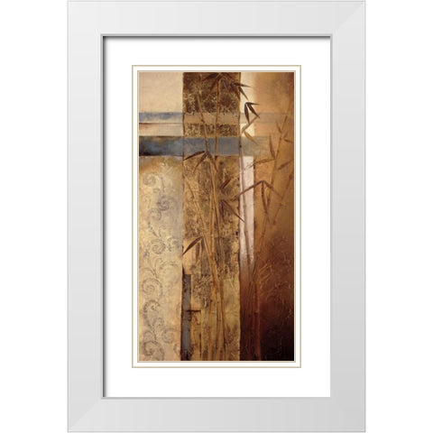 Bamboo Inspirations II White Modern Wood Framed Art Print with Double Matting by Quintero, Tita