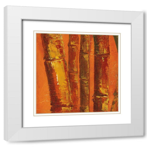 Bamboo Columbia III White Modern Wood Framed Art Print with Double Matting by Quintero, Tita