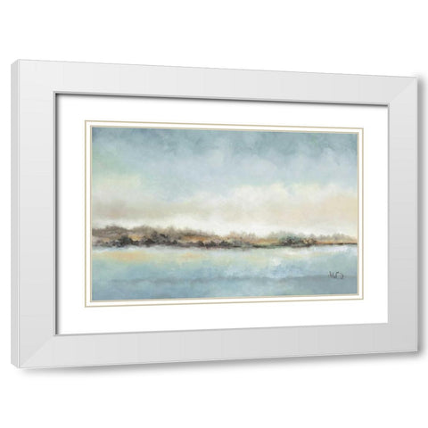Calm Horizon White Modern Wood Framed Art Print with Double Matting by Quintero, Tita