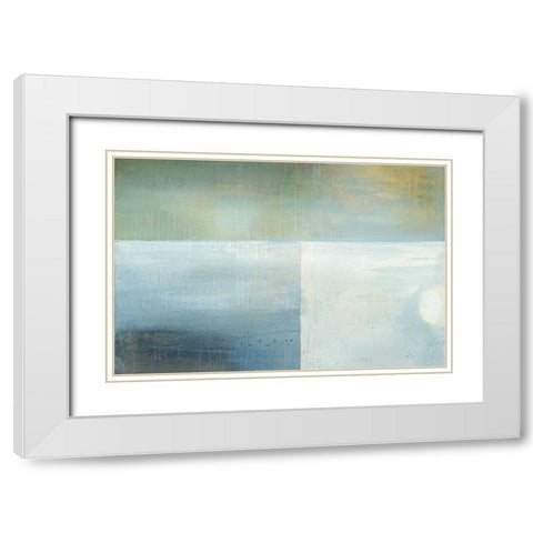 Parceled Reflections White Modern Wood Framed Art Print with Double Matting by Ross, Heather