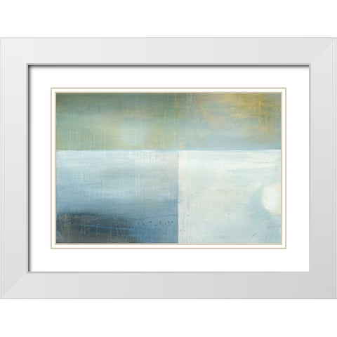 Parceled Reflections White Modern Wood Framed Art Print with Double Matting by Ross, Heather