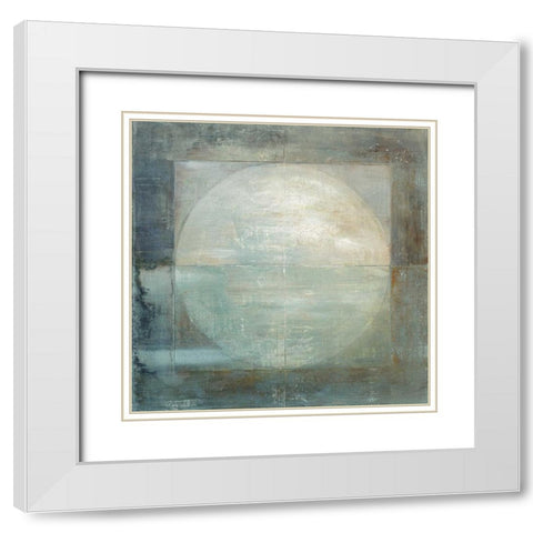 Four Corners White Modern Wood Framed Art Print with Double Matting by Ross, Heather