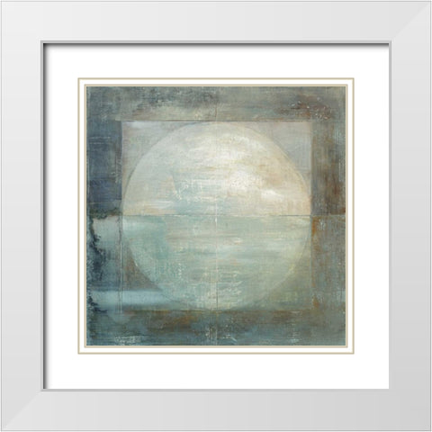 Four Corners White Modern Wood Framed Art Print with Double Matting by Ross, Heather