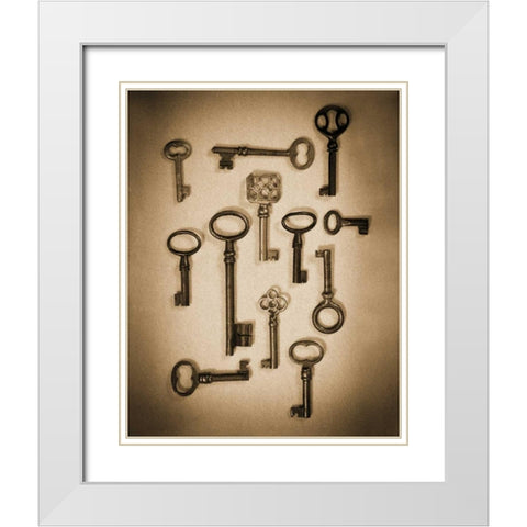 Key Elements I White Modern Wood Framed Art Print with Double Matting by Ross, Heather