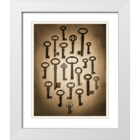 Key Elements II White Modern Wood Framed Art Print with Double Matting by Ross, Heather