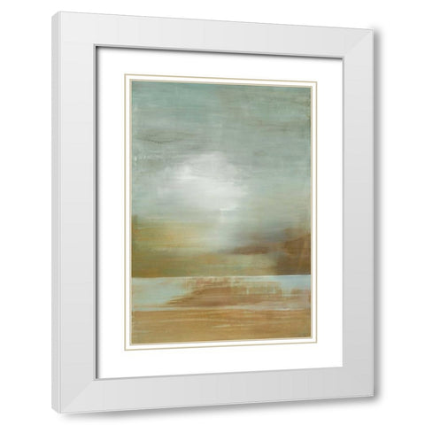 Nephrite Jade White Modern Wood Framed Art Print with Double Matting by Ross, Heather