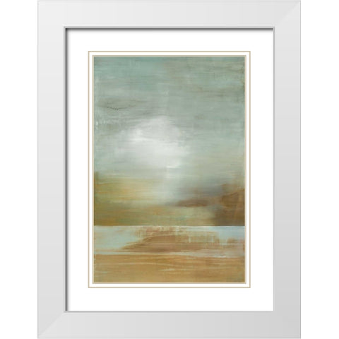 Nephrite Jade White Modern Wood Framed Art Print with Double Matting by Ross, Heather