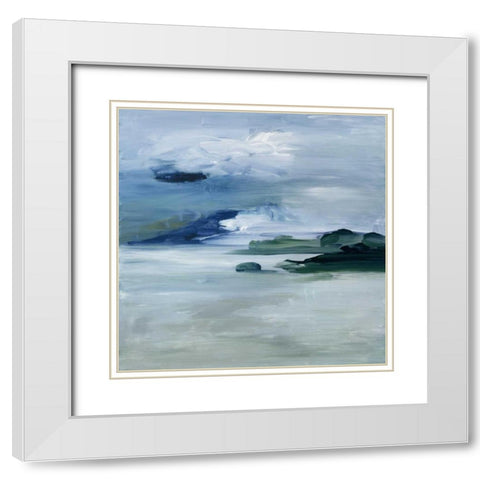 Isla White Modern Wood Framed Art Print with Double Matting by Ross, Heather