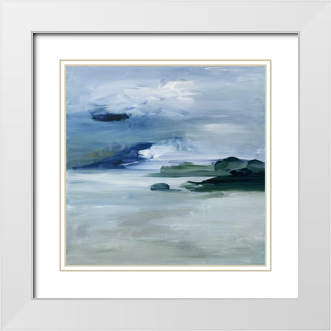 Isla White Modern Wood Framed Art Print with Double Matting by Ross, Heather