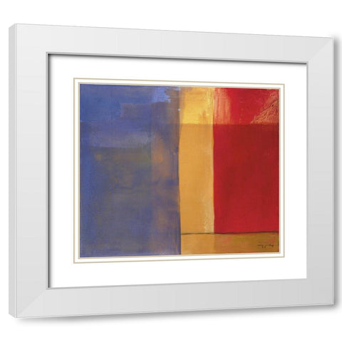 Water Reflections White Modern Wood Framed Art Print with Double Matting by Ribas, Jaume