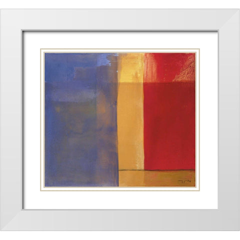 Water Reflections White Modern Wood Framed Art Print with Double Matting by Ribas, Jaume