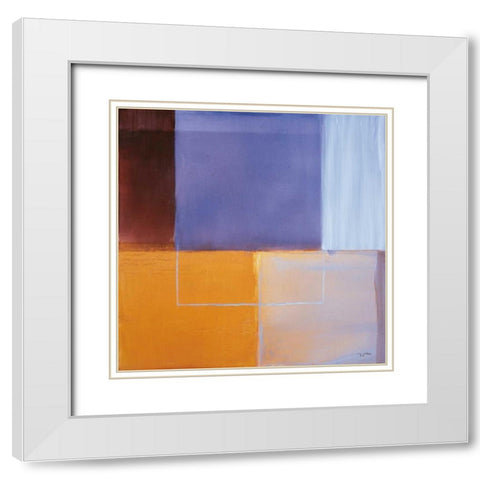 Silence White Modern Wood Framed Art Print with Double Matting by Ribas, Jaume