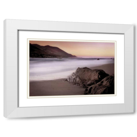 Garrapata Beach White Modern Wood Framed Art Print with Double Matting by Rehner, John