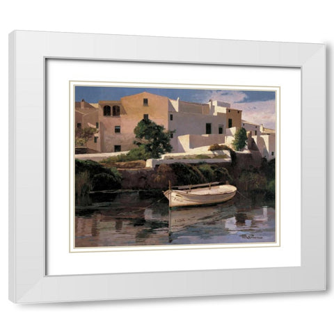 Rincon del Puerto White Modern Wood Framed Art Print with Double Matting by Romeu, Poch