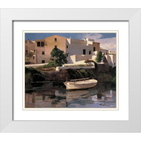 Rincon del Puerto White Modern Wood Framed Art Print with Double Matting by Romeu, Poch