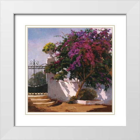 Menorca Home White Modern Wood Framed Art Print with Double Matting by Romeu, Poch