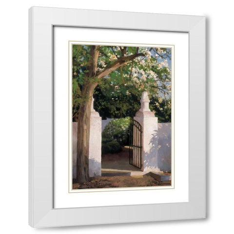 Acacia White Modern Wood Framed Art Print with Double Matting by Romeu, Poch