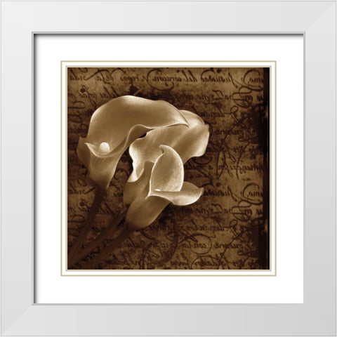 With Love II White Modern Wood Framed Art Print with Double Matting by Szilagyi, Ily