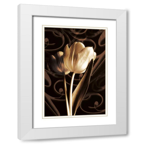 Floral Eloquence  II White Modern Wood Framed Art Print with Double Matting by Szilagyi, Ily