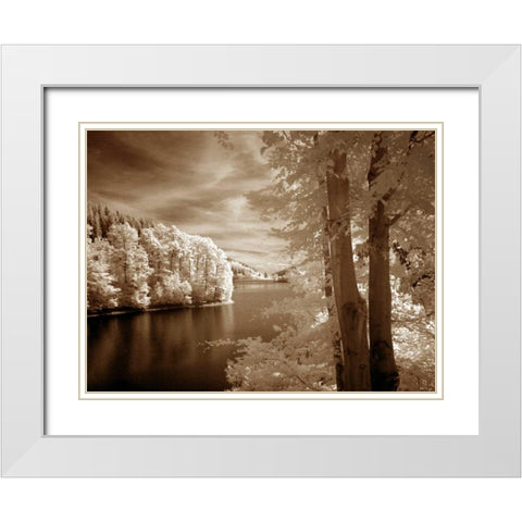 A View To Remember White Modern Wood Framed Art Print with Double Matting by Szilagyi, Ily